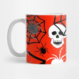 FRIGHT Night Horror Happy Halloween Skulls Mug